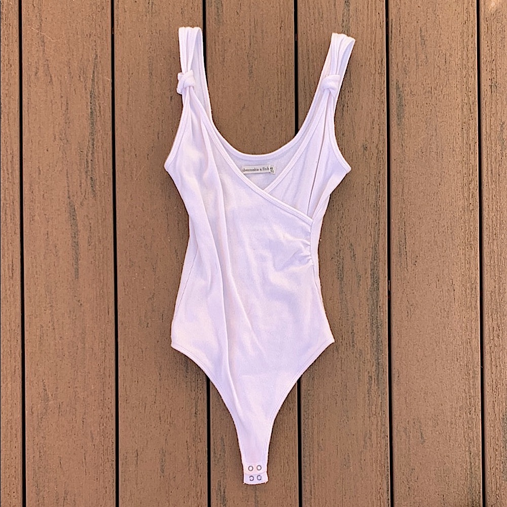 XS Abercrombie White Bodysuit Tank